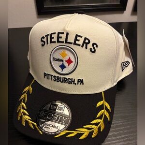 New Era Steelers Cap - Cream, Black, and Gold